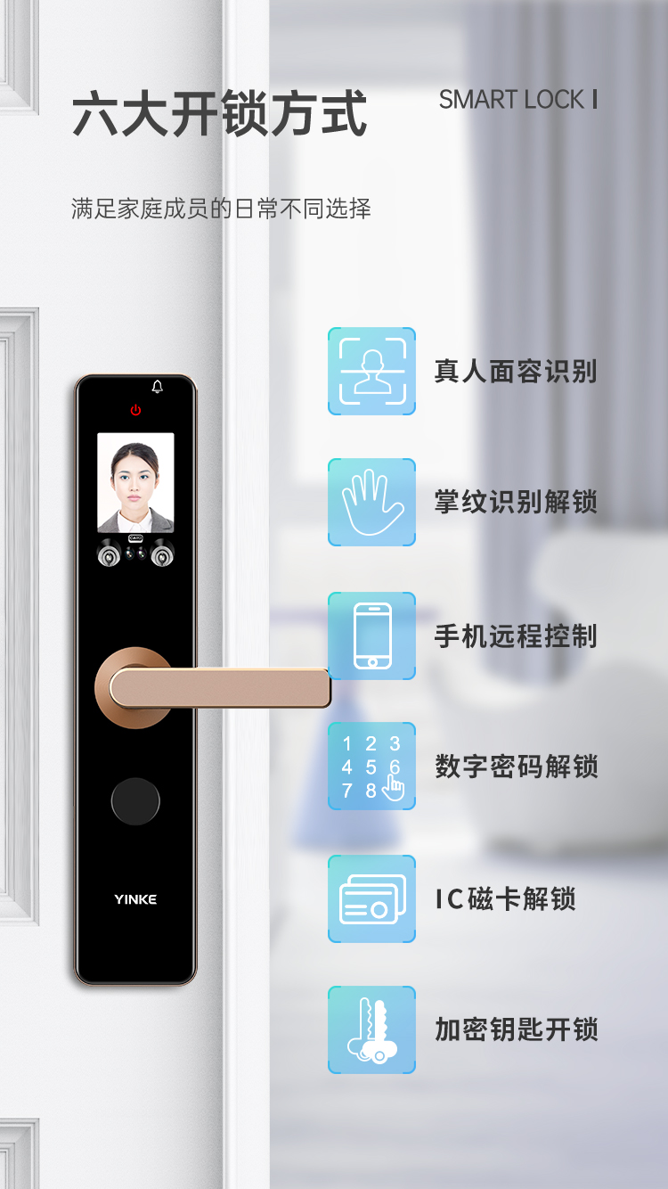 YK02 Face Recognition Smart Lock Pro(图6)