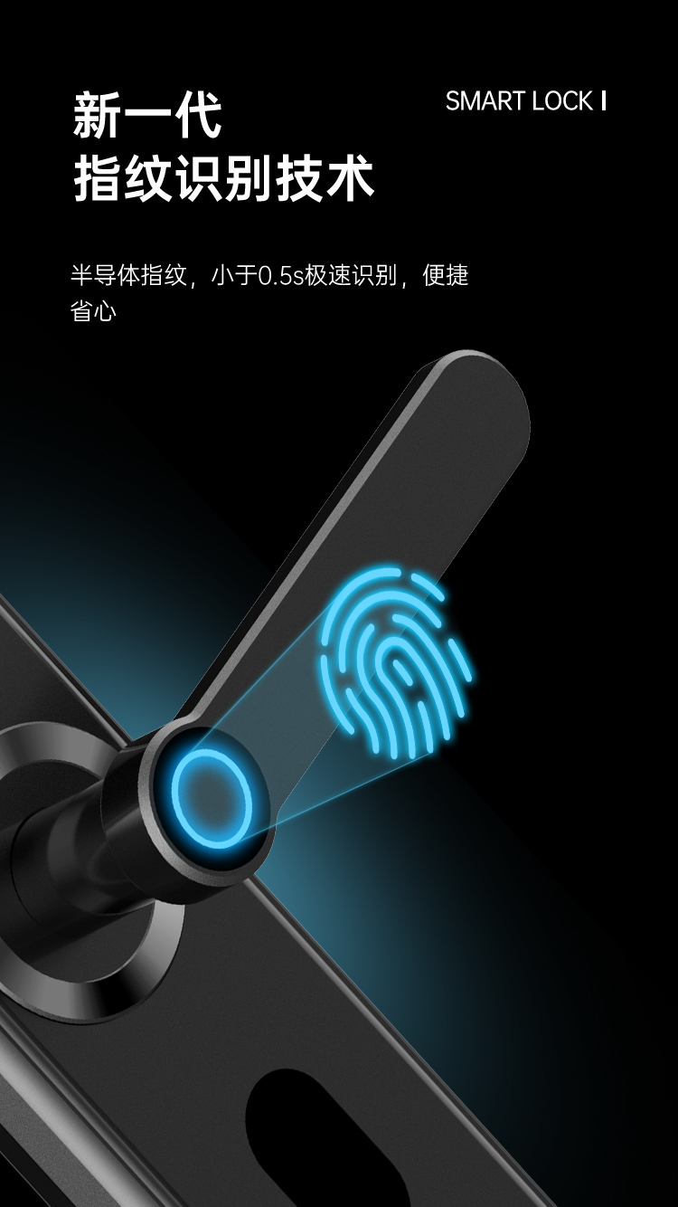 YK03 Fingerprint Recognition Smart Lock Pro+(图3)